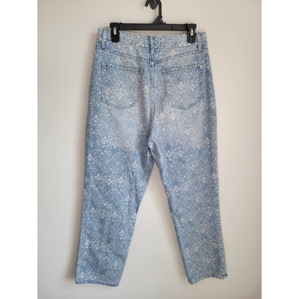 Bandana Paisley Print Straight Leg Jeans Womens Size 11/30 Boho Simple Society - Picture 4 of 6